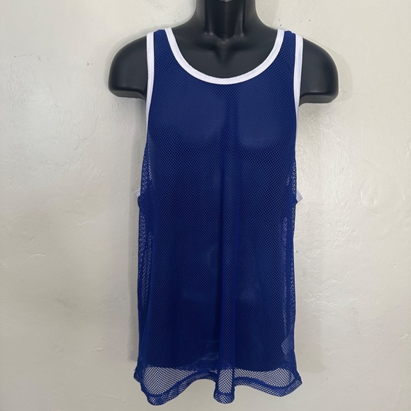 JJ Malibu Open Mesh Tank Top Medium Gently worn RARE sold out style 100% poly - Picture 2 of 6